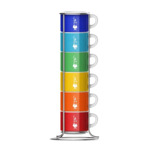 Bialetti Multicolor espresso stand cup set 6 c.