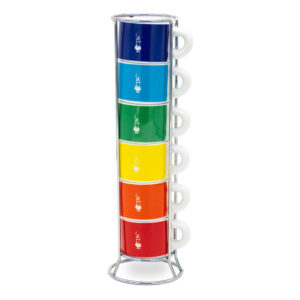 Bialetti Multicolor Набор чашек c подставкой для эспрессо, 6 шт.