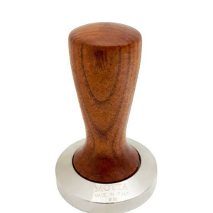 Tamper Slim Flat Base 58 mm brown handle